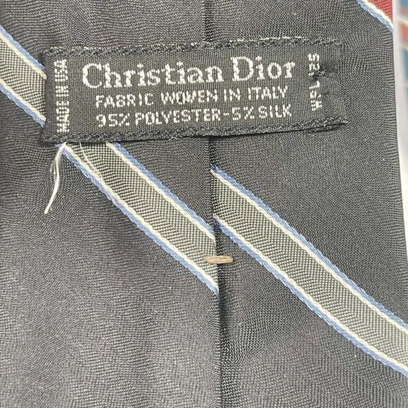 Christian Dior Tie Modern Cut Lot of 3 Blue/black/light Blue Dress Silk Tie - Picture 8 of 10